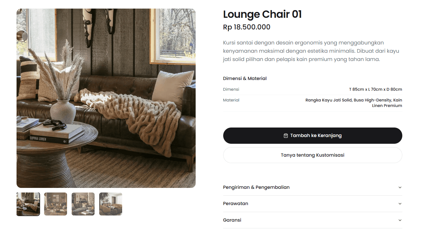 Website Toko Online Furniture — Alefur